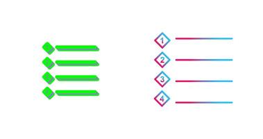Unique Numbered list Icon Design vector