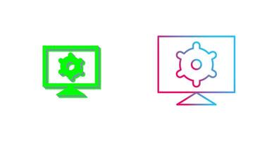 Computer Settings Icon Design vector