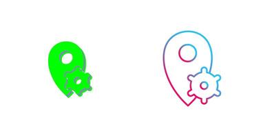 Location Settings Icon Design vector