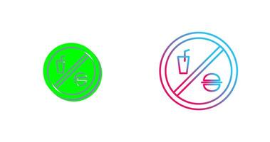 No Food or Drinks Icon Design vector