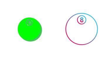 único ocho pelota icono diseño vector