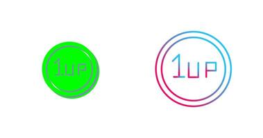 Unique 1UP Icon Design vector