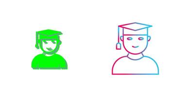 único masculino graduado icono diseño vector