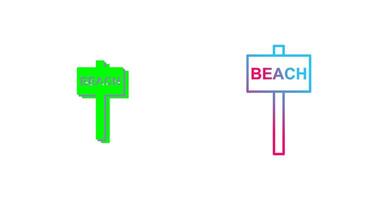 Beach Sign Icon Design vector