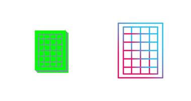 Table of Rates Icon Design vector