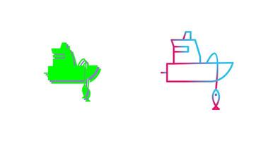 Fishing Boat Icon Design vector