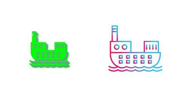 Cargo Ship Icon Design vector