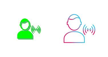 Unique Signal on User Icon Design vector