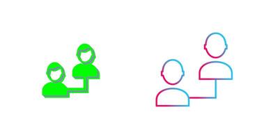 Unique Connected Profiles Icon Design vector