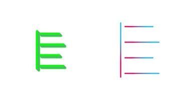 Unique Left Align Icon Design vector