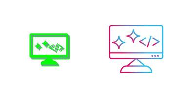 Unique Clean Code Icon Design vector