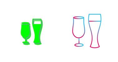 Unique Beer Glasses Icon Design vector