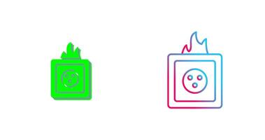 Unique Fire in Socket Icon Design vector