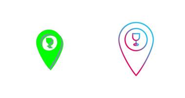 Unique Bar Location Icon Design vector