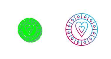 Heart Chip Icon Design vector