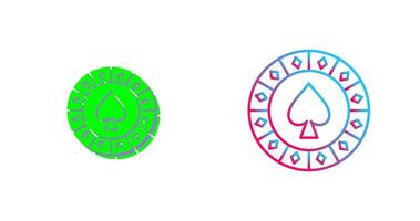 Spade Chip Icon Design vector