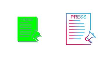 Unique Press Releases Icon Design vector