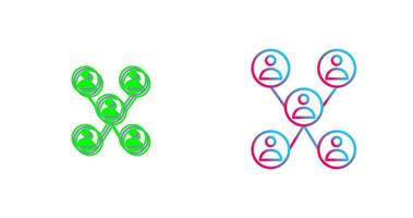 Unique Company Network Icon Design vector