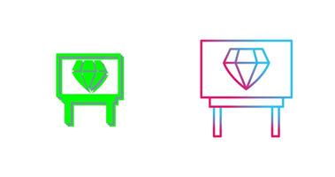 Diamond Exhibit Icon Design vector