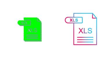 XLS Icon Design vector