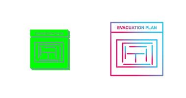 Evacuation Plan Icon Design vector