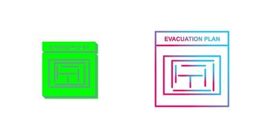 Evacuation Plan Icon Design vector