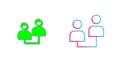 Connected Profiles Icon Design vector