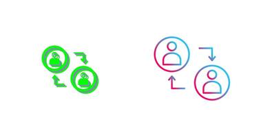 Connected Profiles Icon Design vector