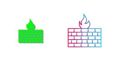 Firewall Icon Design vector