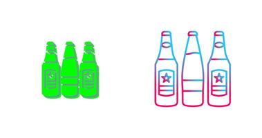 cerveza botellas icono diseño vector