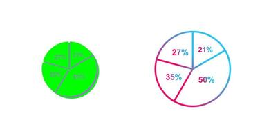 Pie Chart Icon Design vector