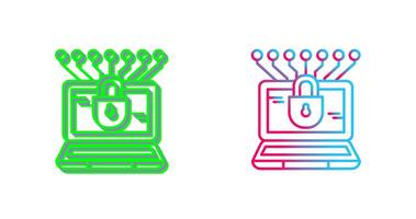 Money Hacking Icon Design vector