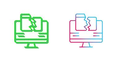 Data Loss Icon Design vector