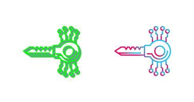 Key Code Icon Design vector