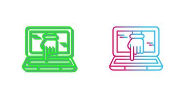 Computer Hacking Icon Design vector