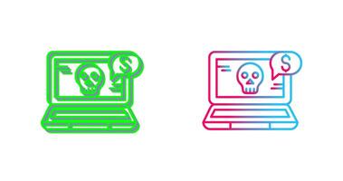 Online Fraud Icon Design vector