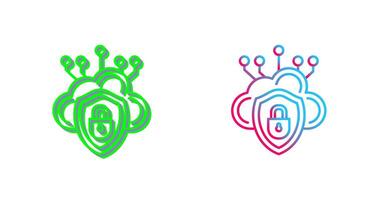 Cloud Security Icon Design vector