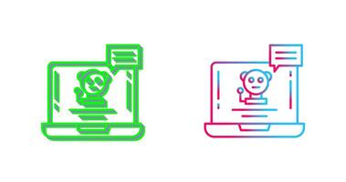 Chat Bot Icon Design vector