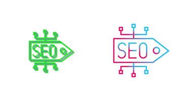 diseño de icono de etiqueta seo vector