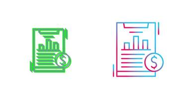 Financial Analytics Icon Design vector