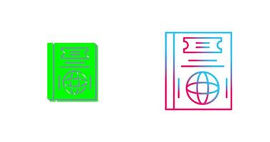 diseño de icono de pasaporte vector