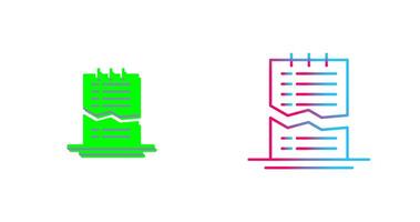 Corrupted List Icon Design vector