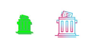 Trash List Icon Design vector