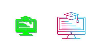 Online Learning Icon Design vector