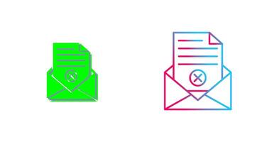 Rejection Of A Letter Icon Design vector