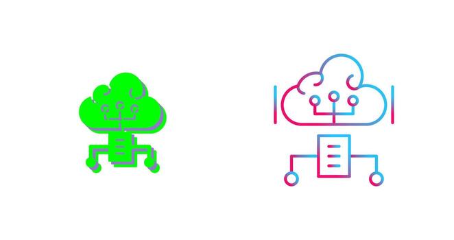 Cloud Computing Icon Design vector