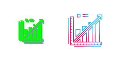 Line Graph Icon Design vector