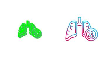 Lung Cancer Icon Design vector