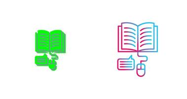 Online Learning Icon Design vector