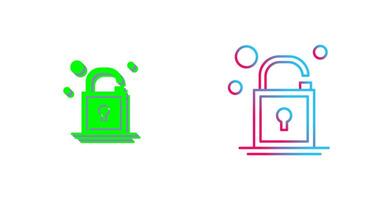 Open Lock Icon Design vector